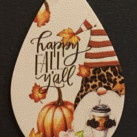 Gnome Earring, Pumpkin Earring, Fall Earring, Thanksgiving Earring, Gift Idea - Picture 9 of 9